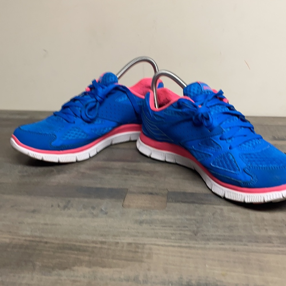 Sketchers women’s sneakers blue size 10 used good condition - Picture 11 of 13